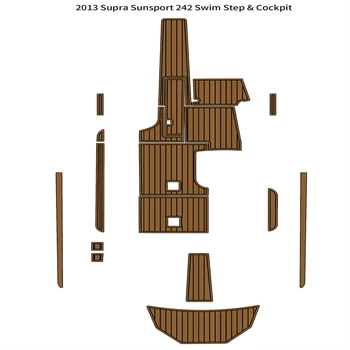 2013 Supra Sunsport 242 Платформа для плавания, коврик для кокпита, коврик для пола из ЭВА-тикового дерева