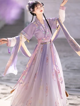 Китайское традиционное платье для девочек, китайский костюм, платье феи, платье Hanfu, женская китайская одежда Hanfu