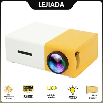 LEJIADA YG300 Pro Светодиодный Мини-Проектор С Поддержкой 1080P Proyector, Совместимый с HDMI, USB Аудио, Портативный Домашний Медиа-Видеоплеер Projetor