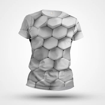 2023 Летняя новая мужская футболка с перекрестной каймой, хит продаж, 3D цифровая печать чернилами, Повседневный модный топ с коротким рукавом и круглым вырезом