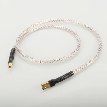 Hifi Nordost Valhalla Высококачественный Посеребренный + экранирующий USB-кабель Высокого качества от типа A до типа B Hifi-кабель для передачи данных для ЦАП