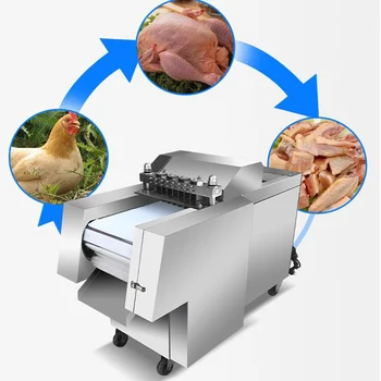 Машина для нарезки замороженного мяса Кубиками, машина для нарезки мяса курицей