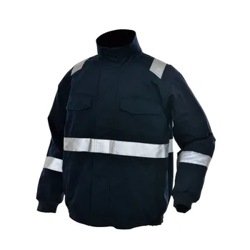 Темно-синее зимнее рабочее пальто, Светоотражающая защитная утолщенная куртка для мужчин, Куртка для спецодежды Hi vis с множеством карманов