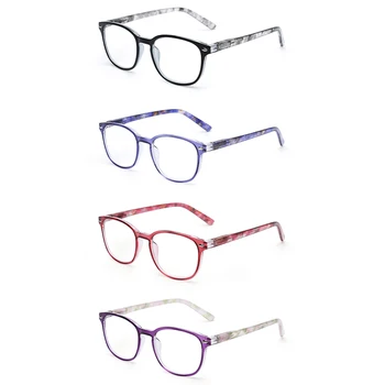 JM 4 шт./компл. + 0,5- + 4 пружинных шарнира Очки для чтения ретро-пресбиопические очки женские с диоптрийной лупой