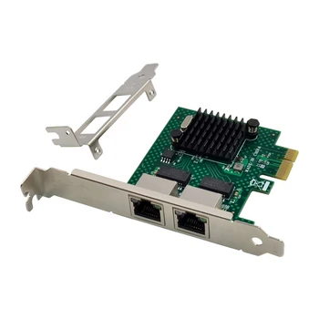 BCM5718 Гигабитная серверная сетевая карта PCI Express X1 с двумя портами сетевого адаптера, совместимая с WOL PXE VLAN