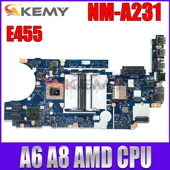 Оригинальная материнская плата для ноутбука Lenovo Thinkpad E455 с процессором AMD A6 A8 R5 M200 2GB AAVE1 NM-A231 протестирована хорошо