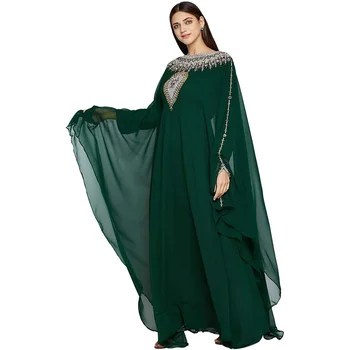 Платье-кафтан из Марокко, Кафтан из Дубая, Модное Элегантное платье с бисером, Сари для женщин в Индии