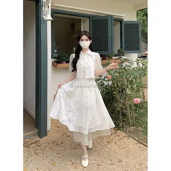 2023 женское платье hanfu с китайской национальной цветочной вышивкой и кружевом, женский традиционный наряд для народных танцев, восточная леди на каждый день hanfu