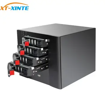 Шасси сервера NAS XT-XINTE с 4 отсеками с возможностью горячей замены Шасси сервера хранения данных для интернет-приложений HTPC Сетевое хранилище для ITX