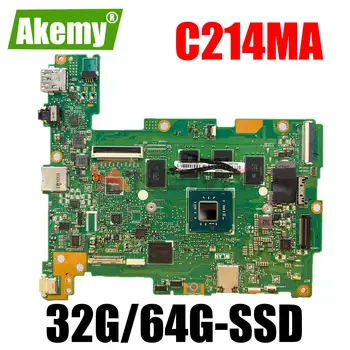 Для ASUS Chromebook Flip C214MA Материнская плата Laotop C214MA с процессором N4000/N4020 4 ГБ оперативной памяти 32G/64G-SSD