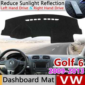 для Volkswagen VW Golf 6 MK6 2009 ~ 2013 5K Противоскользящий Коврик для приборной панели, солнцезащитный козырек, Коврик для Приборной панели, Аксессуары для ковров 2010 2011 2012