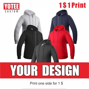 YOTEE осенне-зимний толстый трендовый капюшон на молнии с логотипом и вышивкой на заказ для мужчин и женщин повседневный Капюшон