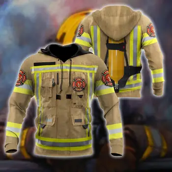 Мужская толстовка с 3D принтом Strong Firefighter Art, осень-зима, Унисекс, Роскошная толстовка, Пуловер на молнии, Повседневная Уличная одежда KJ394