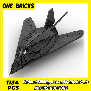 OneBricks Moc Строительные Блоки Модель Самолета Серии Nighthawk Истребитель F-117 Технологические Кирпичи DIY Игрушки Для Детей Детские Подарки