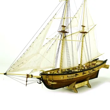 Деревянные наборы для сборки моделей кораблей, украшения для дома, игрушки-головоломки для лодок, СДЕЛАЙ САМ, парусник Halcon, антикварные наборы моделей артиллерии