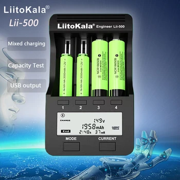LiitoKala lii-500 Lii-100 lii-402 M4 18650 Зарядное Устройство для 26650 16340 RCR123 14500 LiFePO4 1,2 V Ni-MH Ni-Cd смарт-зарядное устройство