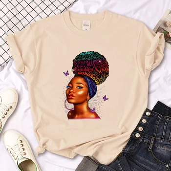 Женские футболки с африканскими принтами, графические японские футболки, дизайнерская одежда для девочек из японского аниме