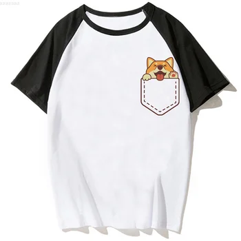 Футболки с рисунком Акиты Ину, мужская японская футболка с комиксами, мужская графическая одежда