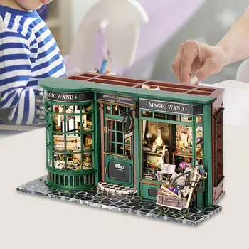 Миниатюрный деревянный Кукольный домик своими руками, Крошечные строительные наборы, Модель мини-дома с Аксессуарами для Детей, Подарок на День Рождения, Семья, Взрослые