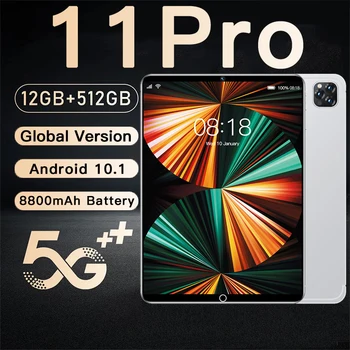 Глобальная версия 11 Pro Tablet 10,1 дюймов MTK 6797 12 ГБ + 512 ГБ Tablete PC 120 Гц 2,5 K ЖК-дисплей 5G Планшет Android