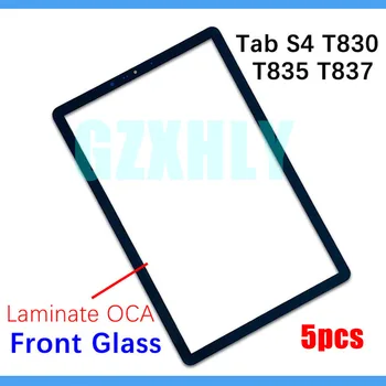 5 шт. для Samsung Galaxy Tab S4 T835 T830 T837 Переднее стекло с ОСА (без сенсорного планшета) Замена внешней панели ЖК-экрана