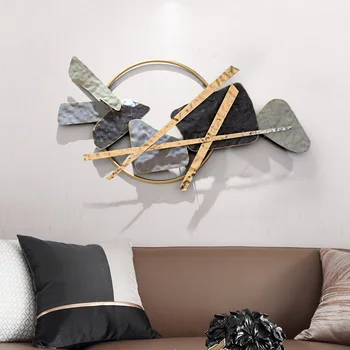 Металлический материал Абстракционизм Модернистский стиль Кабинет Стена гостиной 3D стерео Настенное подвесное украшение Мода