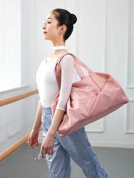Новая танцевальная балетная сумка для взрослых, женская сумка на плечо, рюкзак большой емкости, модные одноместные спортивные сумки, Розово-зеленая, Лавандово-красная сумка