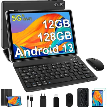 SEBBE S22 10 Дюймов 5G Восьмиядерный 12 ГБ ОЗУ 128 ГБ ПЗУ 6000 мАч GMS BT 5,0 Планшетный ПК 120 Гц 2,5 K ЖК-дисплей Черный Планшет Android 13