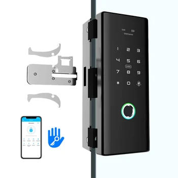 2022 Новейший противоугонный Врезной замок Tuya Wifi Smart Door Lock С распознаванием Раздвижных стеклянных дверей с дистанционным управлением
