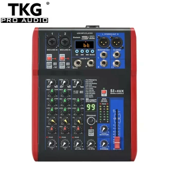 Эффект Dsp TKG 99 USB, Сценический звуковой Микшер, Аудио 4-Канальный Микшер, Профессиональная Микшерная консоль