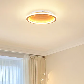 Светодиодные потолочные светильники, круглый потолочный светильник из дерева для гостиной, освещения спальни, современного домашнего декора, потолочный светильник Luminary