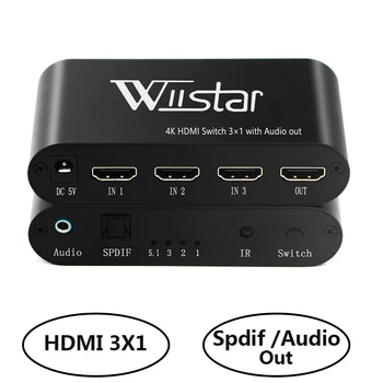 Адаптер для преобразования аудио Wiistar HDMI в HDMI/SPDIF /5.1 Surround Sound Converter