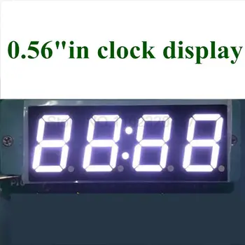 20ШТ Белый 0.56in Часы светодиодный Дисплей 0.56 дюйма 7 Семисегментная 4 битная цифровая трубка Общий анод катод Время 12 Контактов цифровая трубка