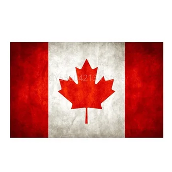 Индивидуальность Старый флаг Дня Канады Украшение дома Наружный декор Полиэфирные баннеры и флаги 90x150 см 120x180 см