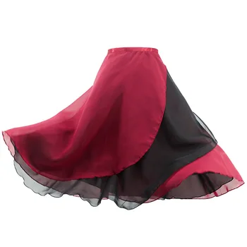 Балетная юбка CLYFAN, длинная шифоновая юбка для танцев, Сказочное шифоновое длинное балетное платье-пачка, танцевальные костюмы, платье на завязках