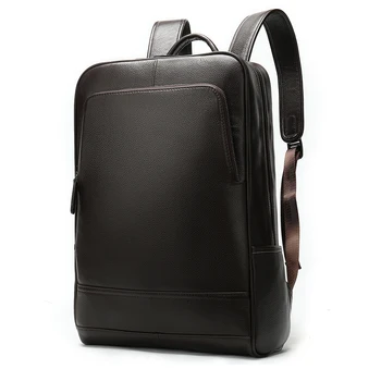 Мужской рюкзак из 100% натуральной кожи, Мужская деловая сумка, Школьный ранец, Мужская мода, мужские рюкзаки из натуральной кожи 14 Дюймов