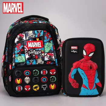 Аутентичная школьная сумка Disney Avengers, студенческий рюкзак, школьная сумка для мальчиков, сумка для стирки, рюкзак для учащихся начальной и средней школы