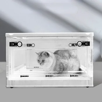 Коробка для распыления кислорода для домашних животных, кислородная коробка, складная дышащая клетка, специальная коробка для распыления кислорода для ингаляций