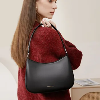 Jenny & Dave 2023, Повседневная сумка через плечо для женщин, Новый Французский модный Блогер, Женская кожаная сумка, Винтажная сумка подмышками