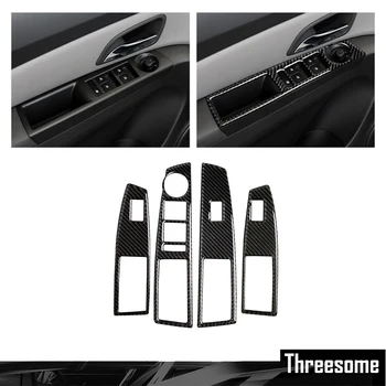 Для Chevrolet Cruze 2009-2015 Автомобильный стайлинг, 4 шт., переключатель стеклоподъемника из углеродного волокна, декоративная панель, накладка, наклейка