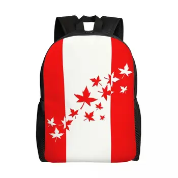 Дорожный рюкзак с Кленовым листом, Флагом Канады, Женский, мужской, школьный, для ноутбука, рюкзак для студентов Колледжа, сумки