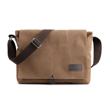 Брендовая мужская сумка через плечо KVKY, Высококачественная мужская сумка-мессенджер, мужские холщовые дорожные сумки через плечо, деловые сумки