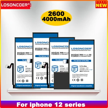 LOSONCOER 4000 мАч для Apple iPhone 12 Mini Battery, Pro, 12 Pro Max Battery