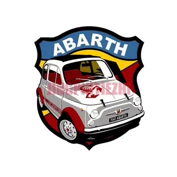 Мультяшная Автомобильная Наклейка для Fiat Abarth 695 SS Автомобильные Наклейки и Отличительные знаки DIY 3D Забавные Устойчивые к царапинам Аниме Наклейки Имитация веселья