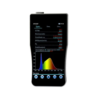 Спектрометр HP350P 350nm-800nm PAR PPFD Добавляет Расширенный Датчик Для Тестирования сельского хозяйства CCT CRI Lux Длина волны спектра