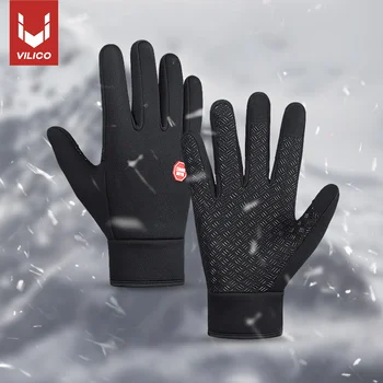 Зимние Велосипедные Ветрозащитные водонепроницаемые дышащие теплые перчатки для мужчин И женщин, Пешие Прогулки, Катание на лыжах, Сноуборд, нескользящие перчатки для бега, перчатки для верховой езды