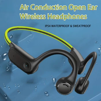 Наушники для бега с воздушной проводимостью OKCSC, Беспроводные наушники с открытыми ушами с шумоподавлением 5.2 Bluetooth, Стереонаушники для спорта