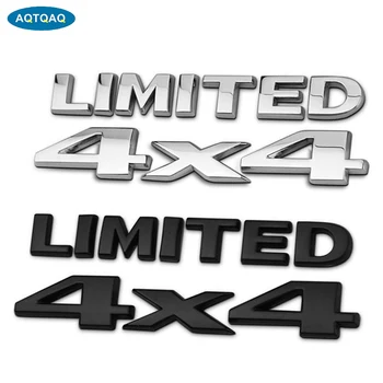 AQTQAQ 1 комплект 3D Хромированных Автомобильных Наклеек 4X4 LIMITED Хвостовая Эмблема Значок Наклейки Наклейка на Кузов Автомобиля для Jeep Grand Cherokee Wrangler Ford