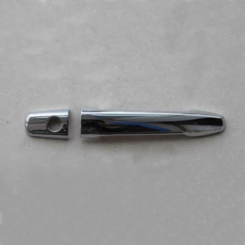 Чехлы для дверных ручек с 1 отверстием для ключа для Mitsubishi ASX Lancer-EX 2012 ABS, хром, 8 шт. в комплекте