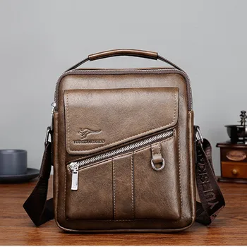 Роскошная мужская сумка-мессенджер из натуральной кожи, винтажные сумки через плечо для мужчин, Маленькая сумка-тоут, Повседневная мужская сумка